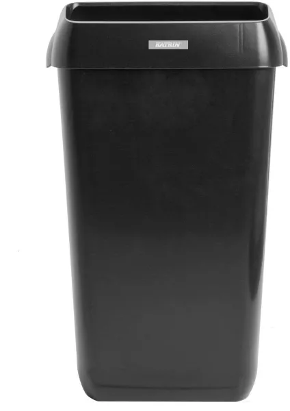 Katrin Waste Bin 25 L, Papierkorb mit Deckel, schwarz