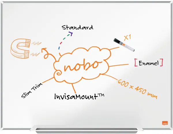 Nobo Impression Pro emailliertes Whiteboard 60x45cm weiß